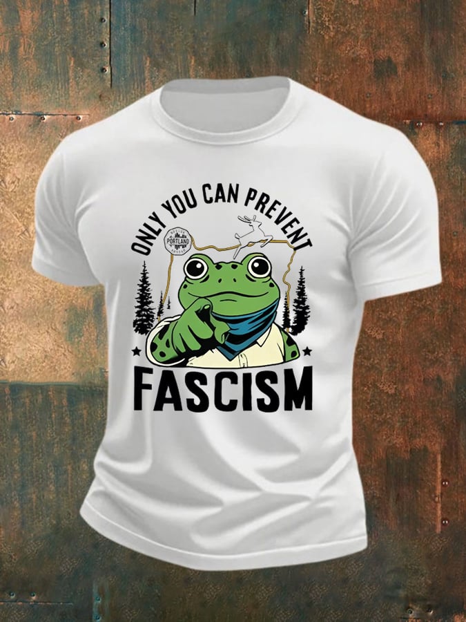 Men's Frog Print Casual T-Shirt