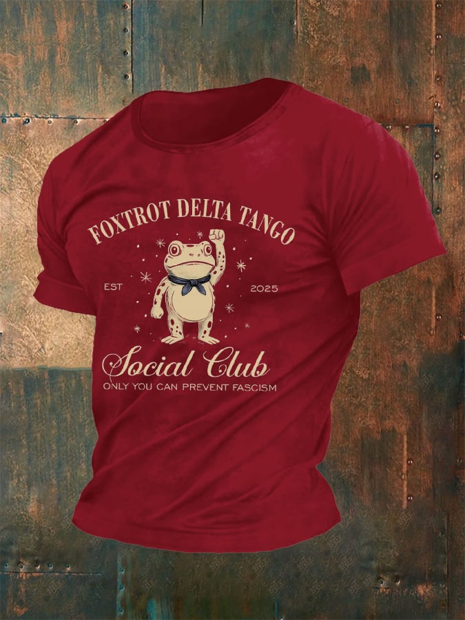 Men's Resist Portland Frog  Print Casual T-Shirt