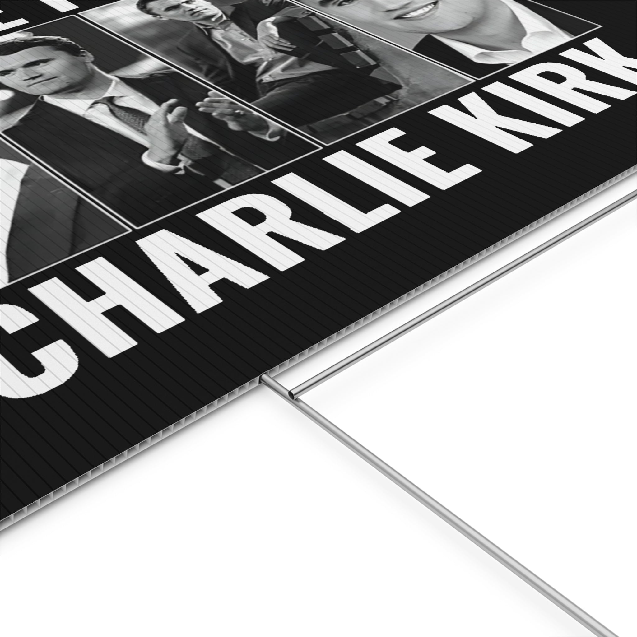 True Patriot Charlie Kirk Plastic Yard Sign