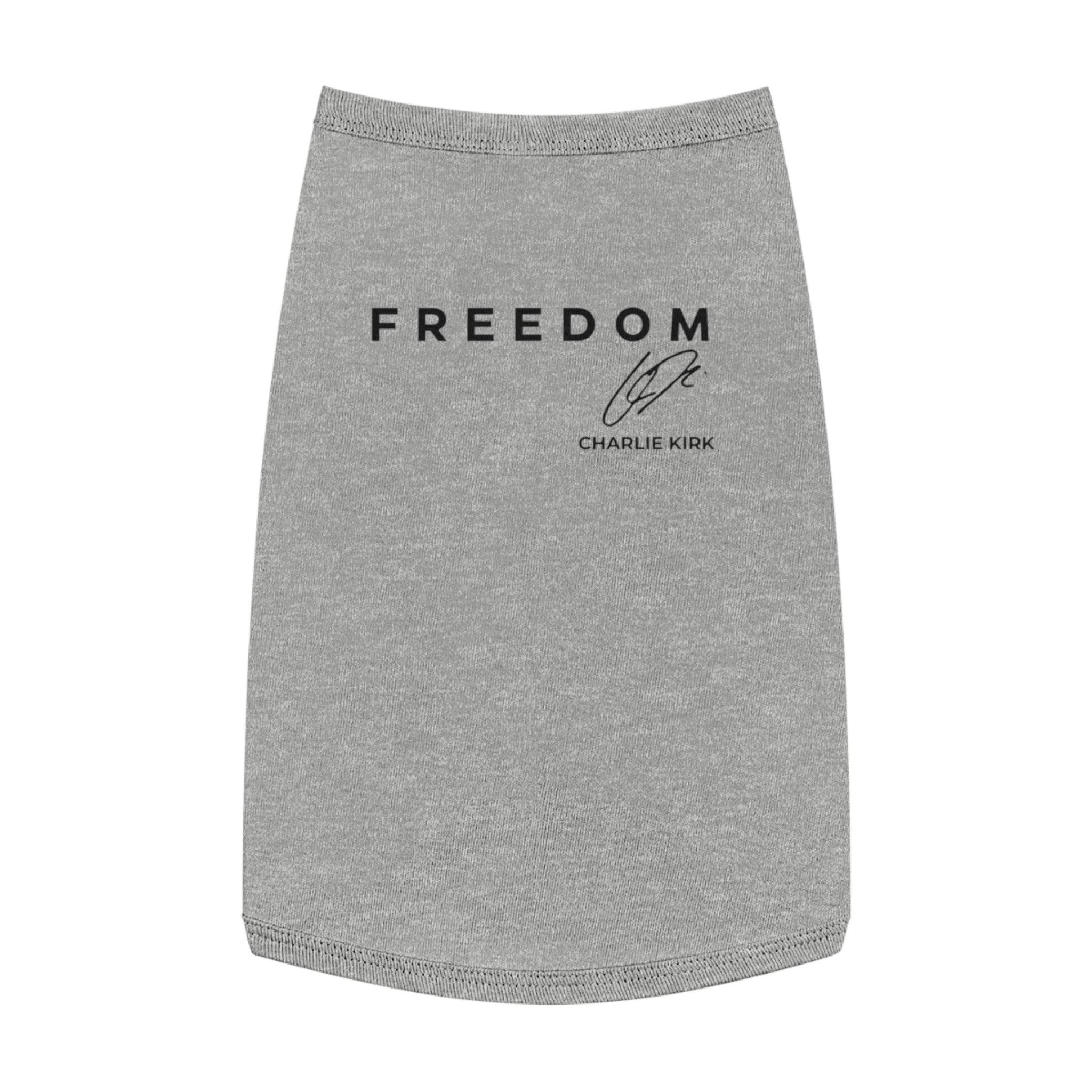 Charlie Kirk 'FREEDOM' Memorial Dog Shirt