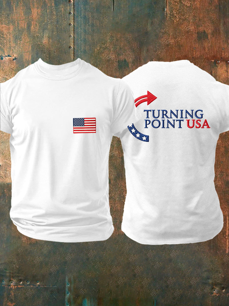 Men's Charlie Kirk Turning Point USA Trump Commemorative T-Shirt