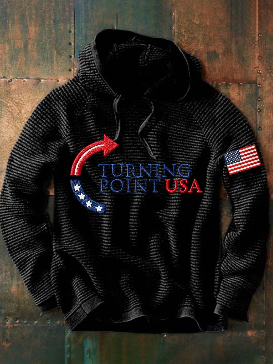 Men's Charlie Kirk Turning Point USA Trump Commemorative  Hoodie