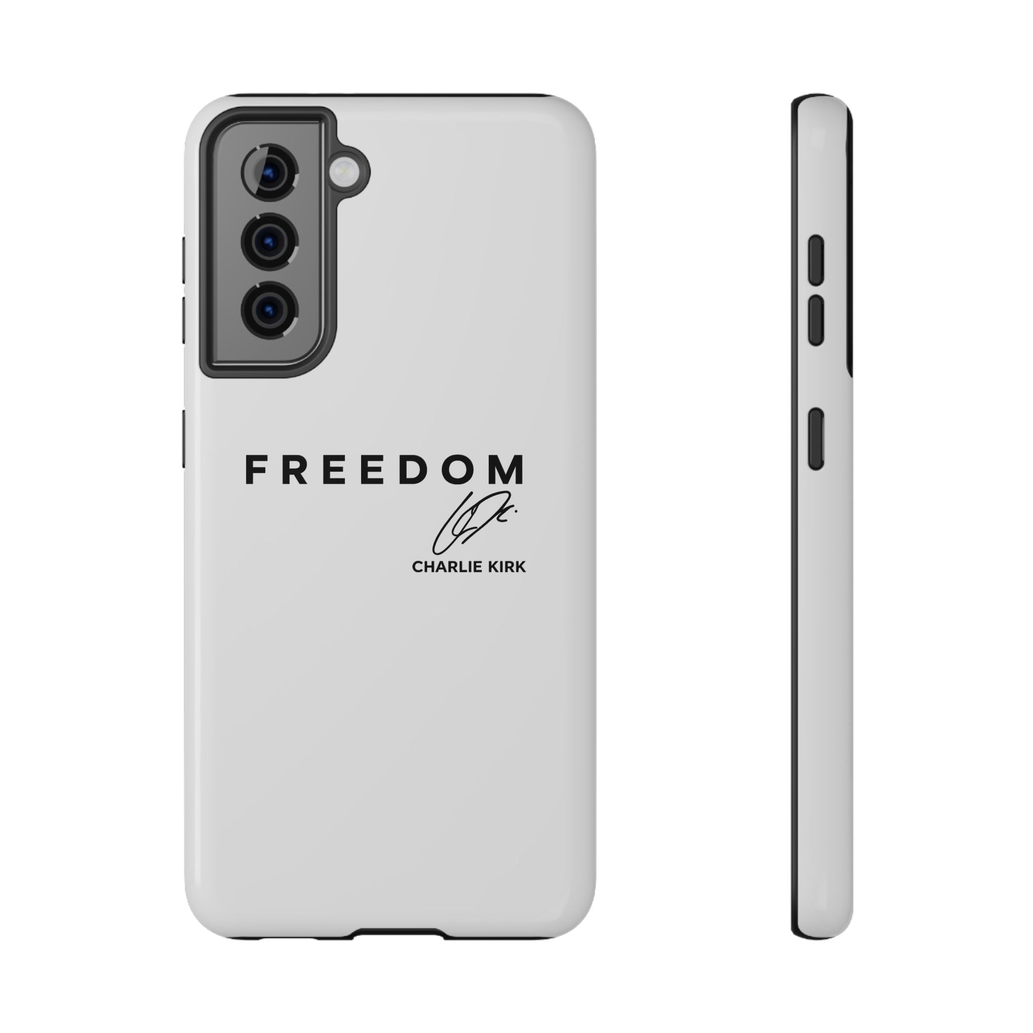 FREEDOM Phone Case - Charlie Kirk Signature Impact-Resistant