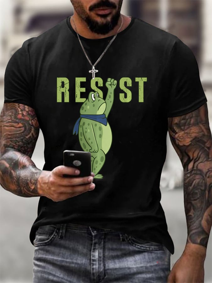 Men's FDT Portland Frog Protest Print T-Shirt