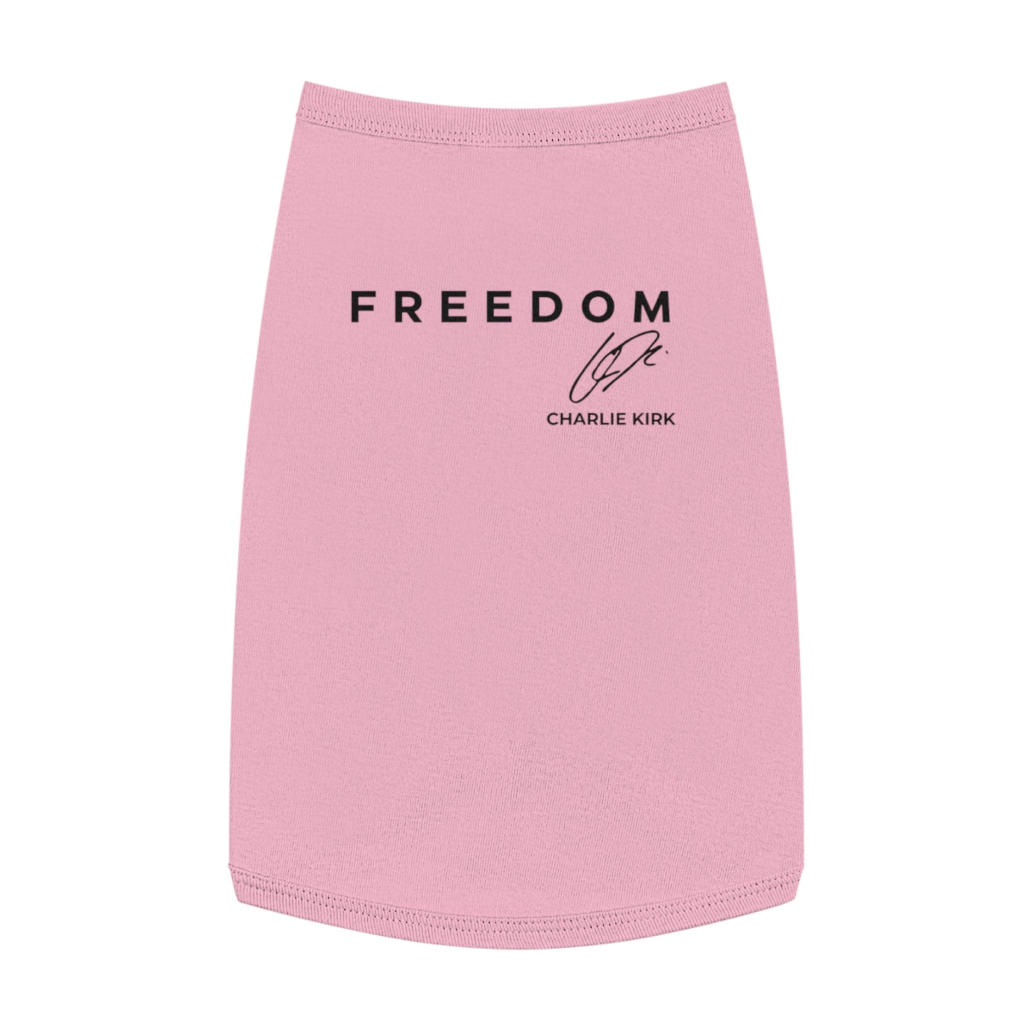 Charlie Kirk 'FREEDOM' Memorial Dog Shirt