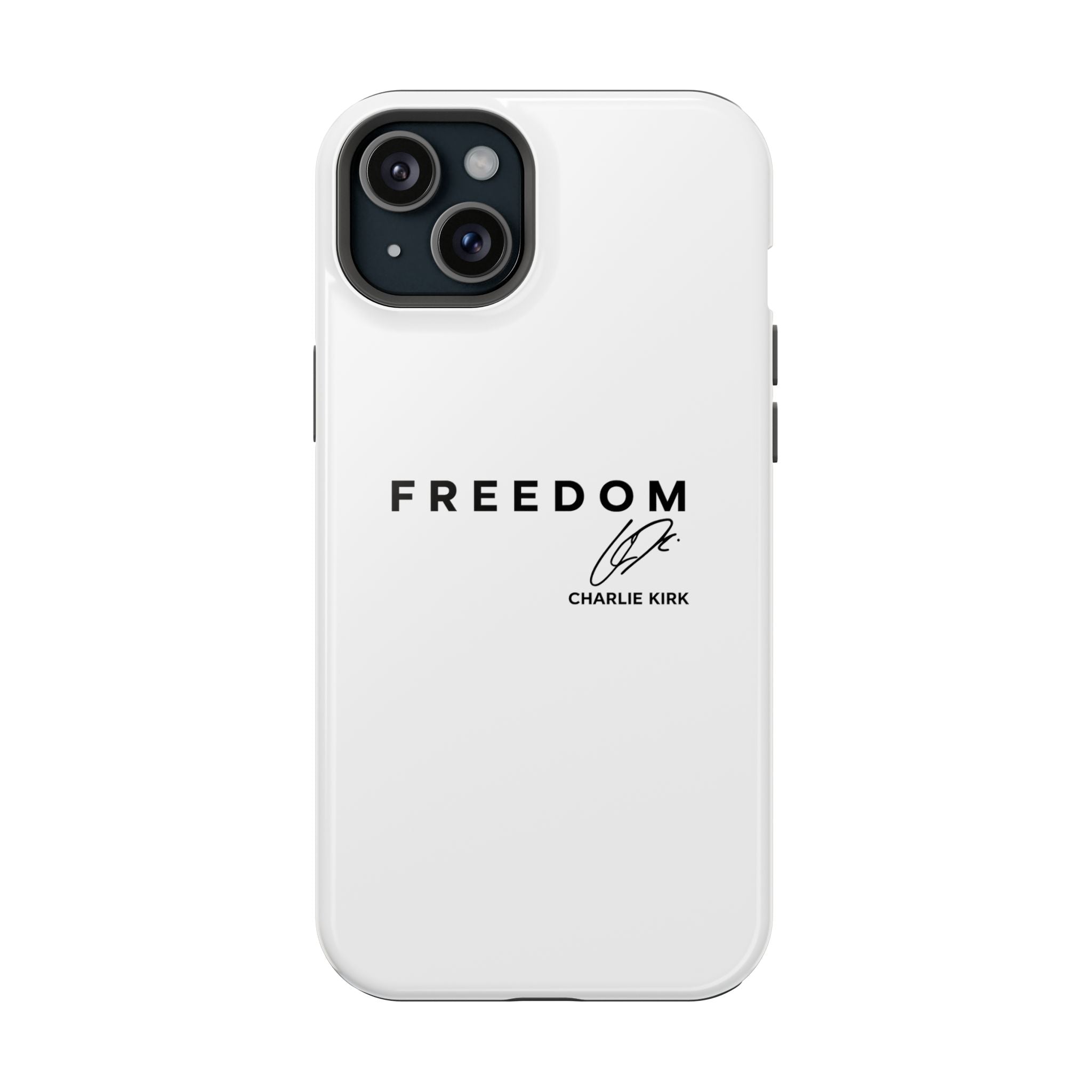 FREEDOM Phone Case - Charlie Kirk Signature Impact-Resistant