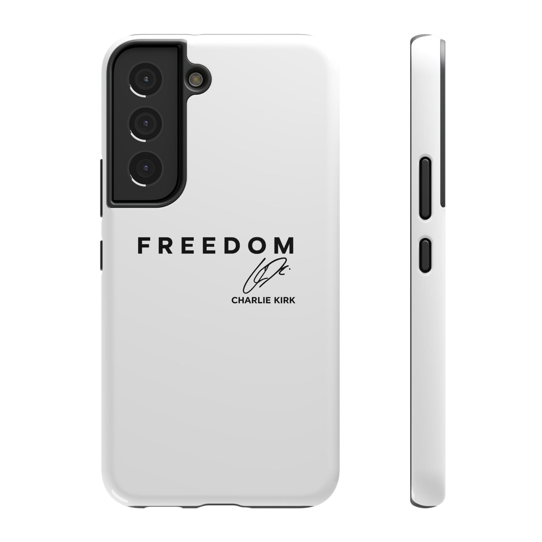 FREEDOM Phone Case - Charlie Kirk Signature Impact-Resistant