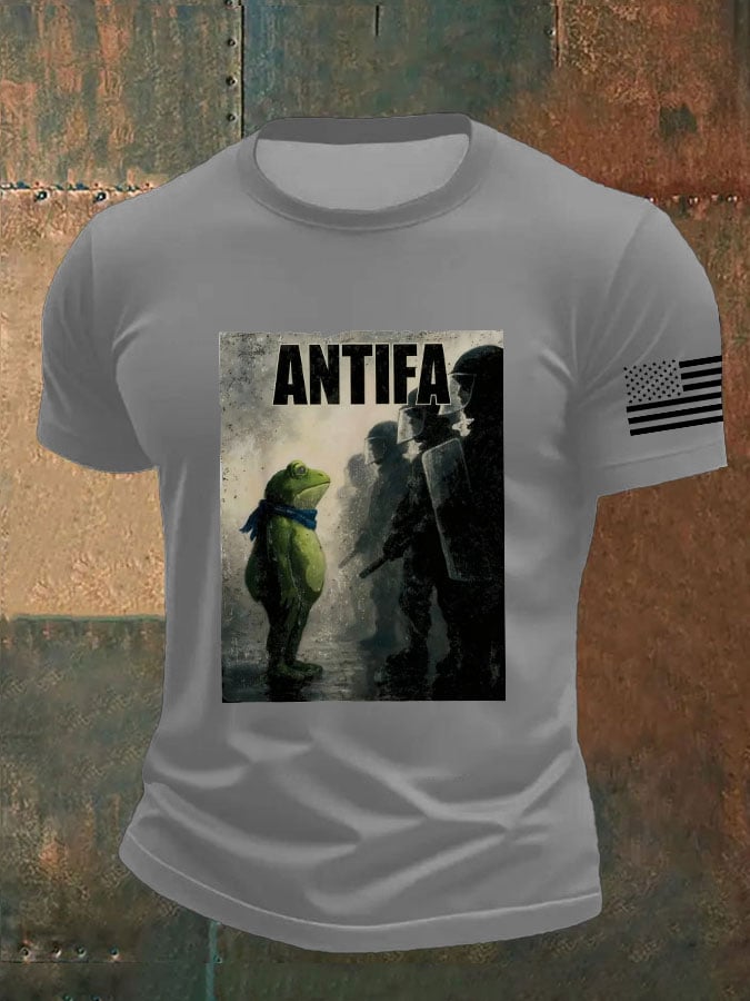 Men's Portland Frog ANTIFA Print T-Shirt