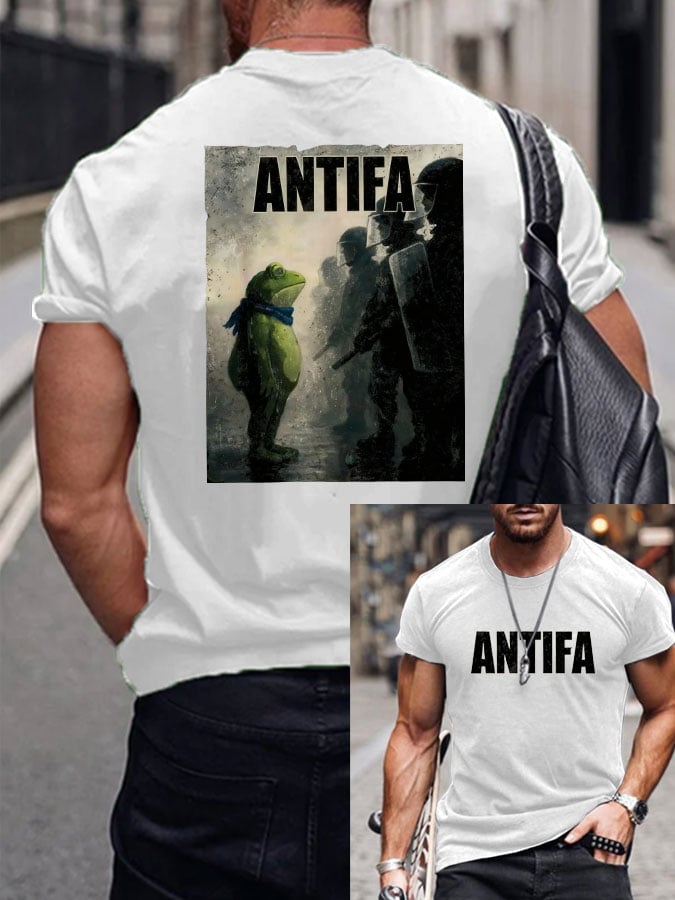 Men's FDT ANTIFA print T-shirt