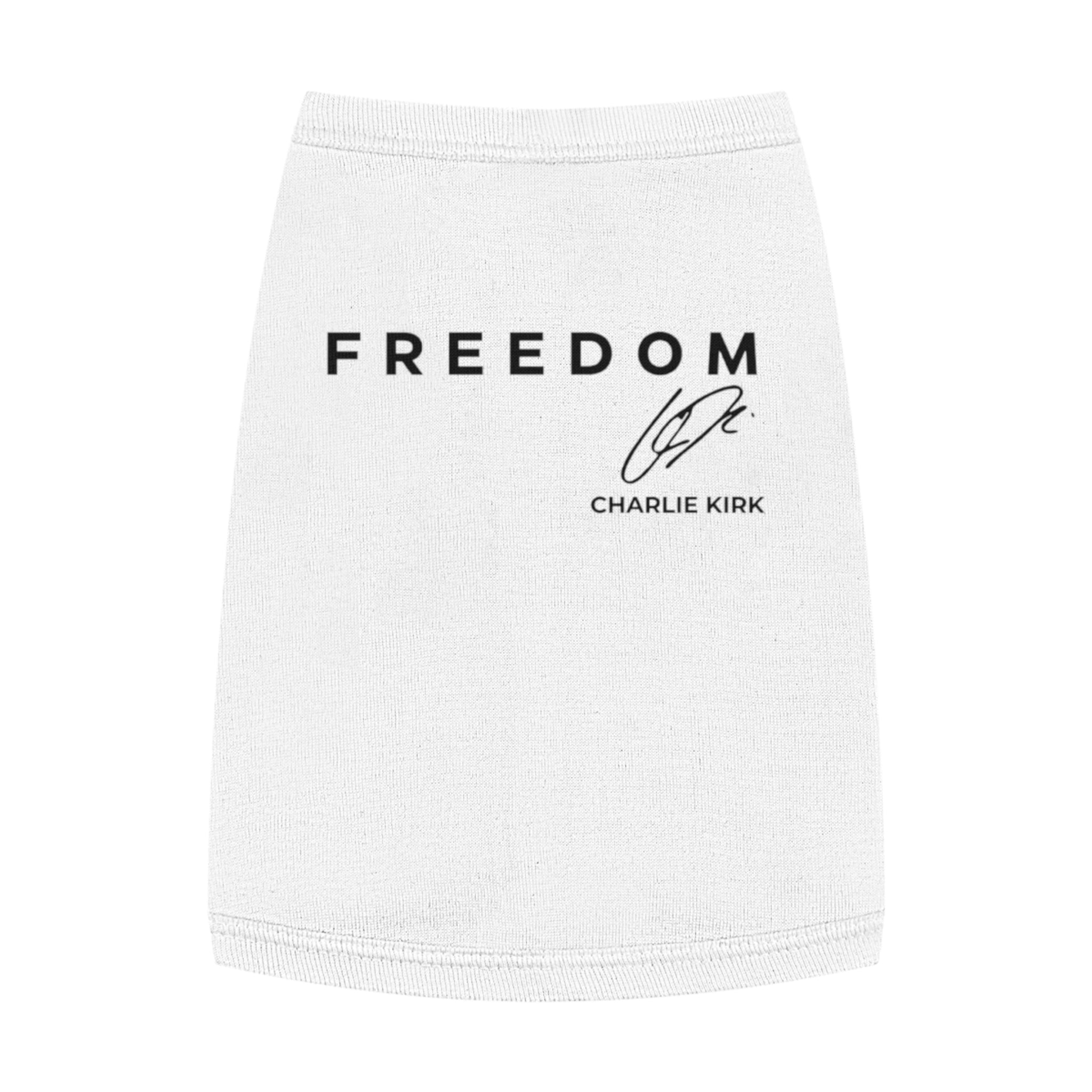 Charlie Kirk 'FREEDOM' Memorial Dog Shirt