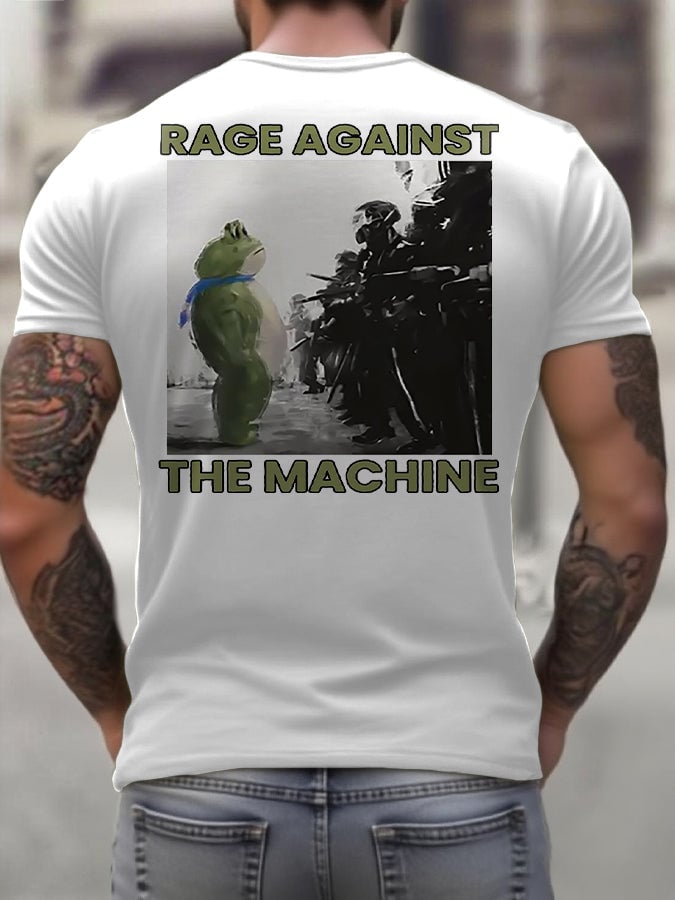 Men's Frog Against The Machine Printed T-shirt