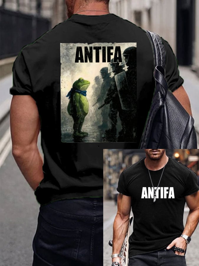 Men's FDT ANTIFA print T-shirt