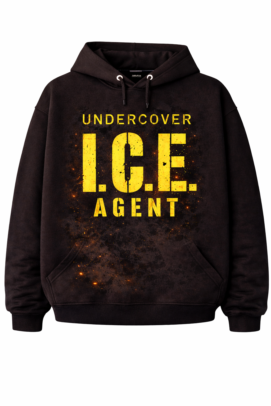 Support the "Fight for Ice" I.C.E. series with this loose-fitting hooded sweatshirt featuring graphic prints.