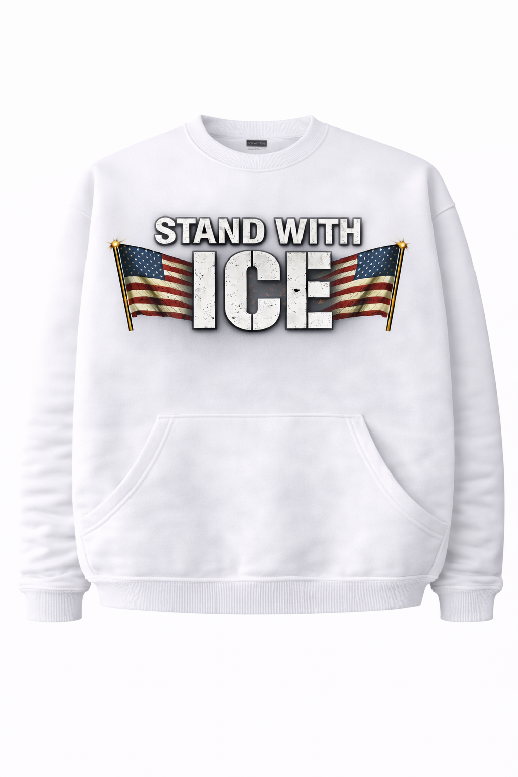 By purchasing this relaxed-fit sweatshirt, you'll be supporting the "Fight for Ice" I.C.E. series; this sweatshirt features a printed design.