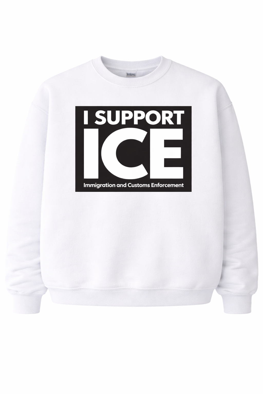 By purchasing this relaxed-fit sweatshirt, you'll be supporting the "Fight for Ice" I.C.E. series; this sweatshirt features a printed design.