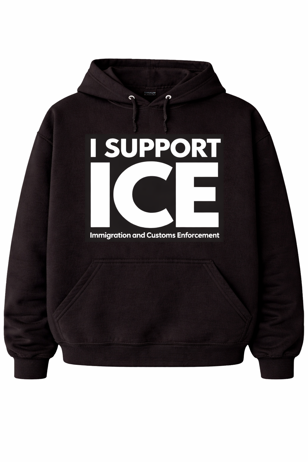 Support the "Fight for Ice" I.C.E. series with this loose-fitting hooded sweatshirt featuring graphic prints.