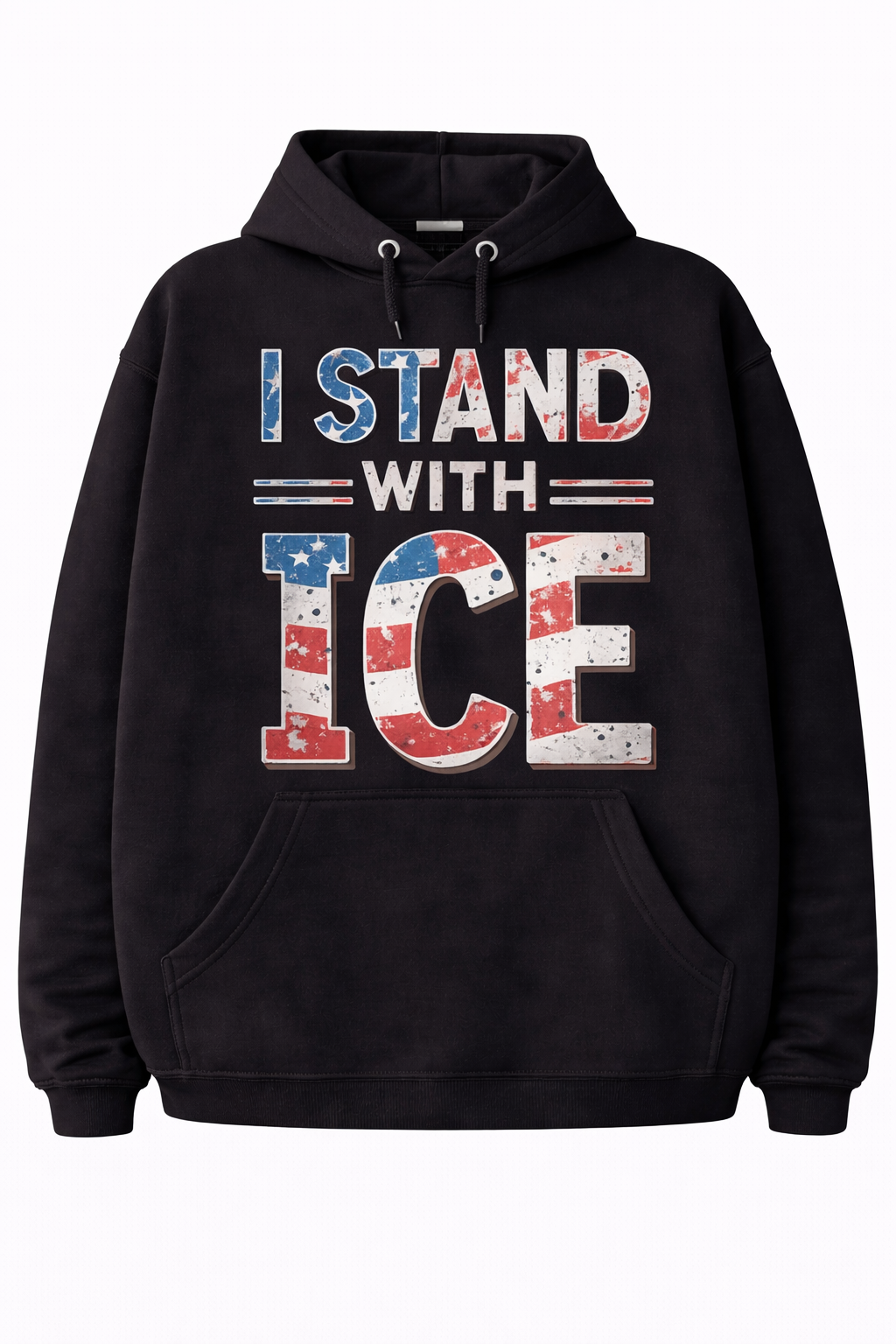 Support the "Fight for Ice" I.C.E. series with this loose-fitting hooded sweatshirt featuring graphic prints.