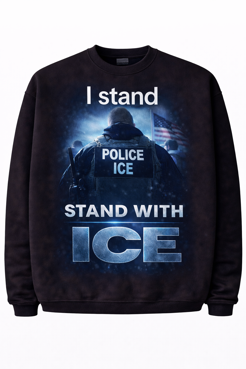 By purchasing this relaxed-fit sweatshirt, you'll be supporting the "Fight for Ice" I.C.E. series; this sweatshirt features a printed design.