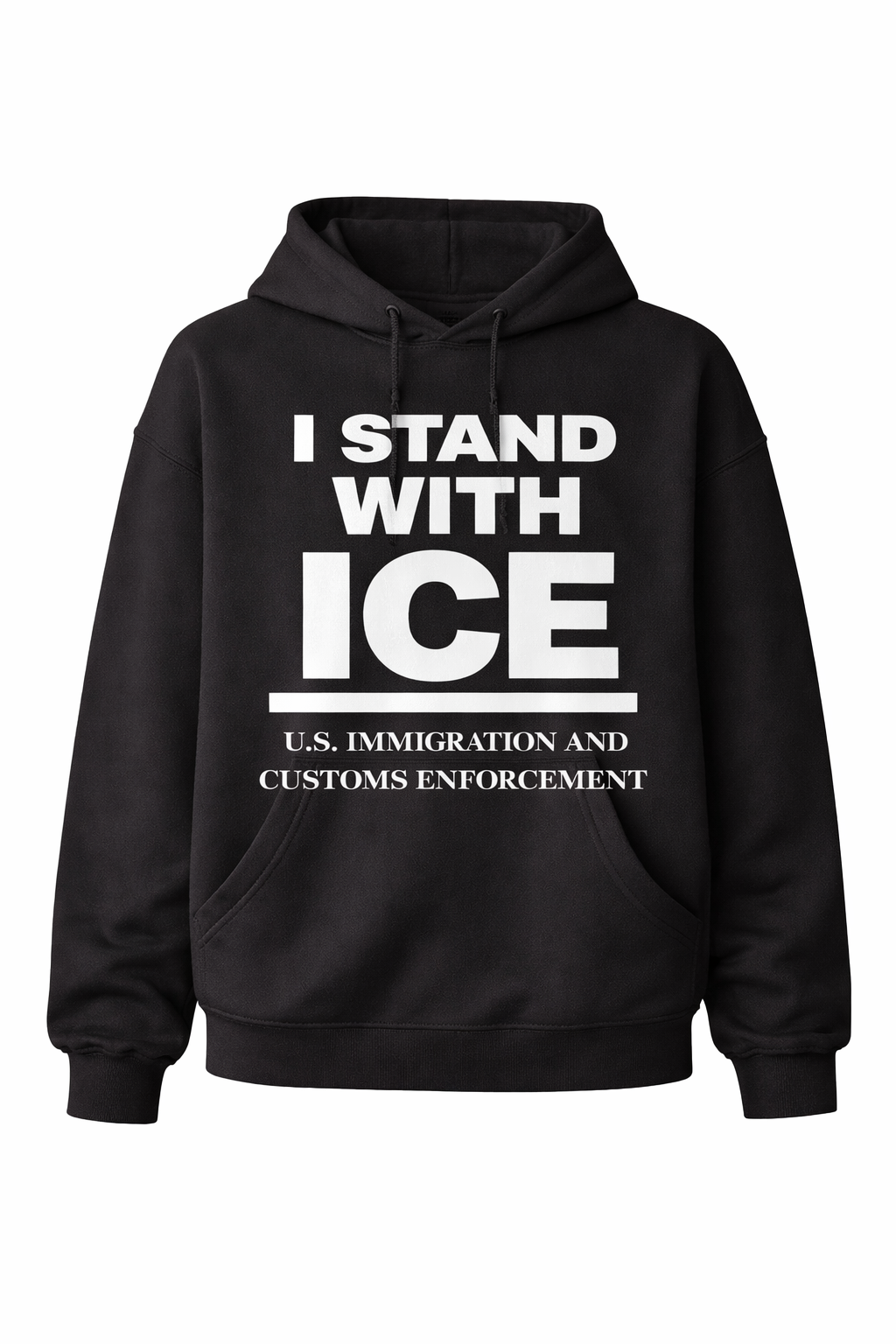 Support the "Fight for Ice" I.C.E. series with this loose-fitting hooded sweatshirt featuring graphic prints.