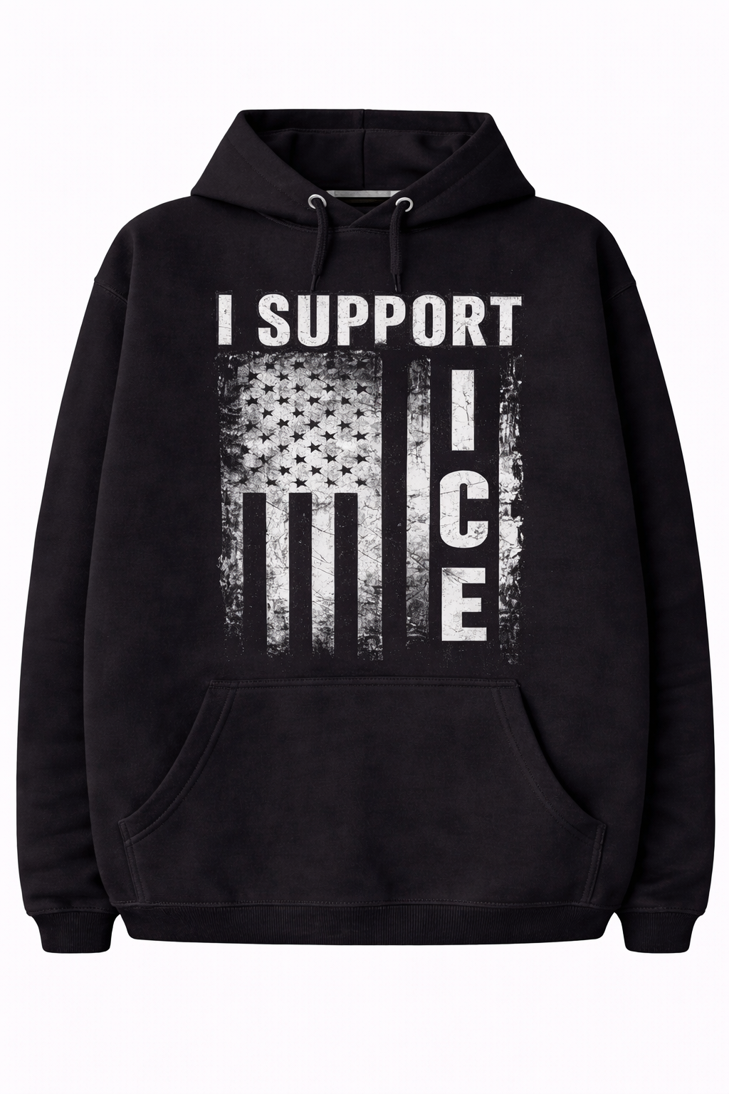 Support the "Fight for Ice" I.C.E. series with this loose-fitting hooded sweatshirt featuring graphic prints.