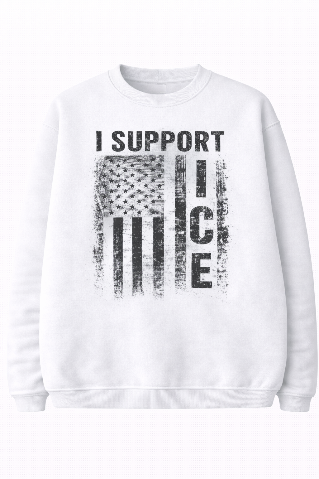 By purchasing this relaxed-fit sweatshirt, you'll be supporting the "Fight for Ice" I.C.E. series; this sweatshirt features a printed design.