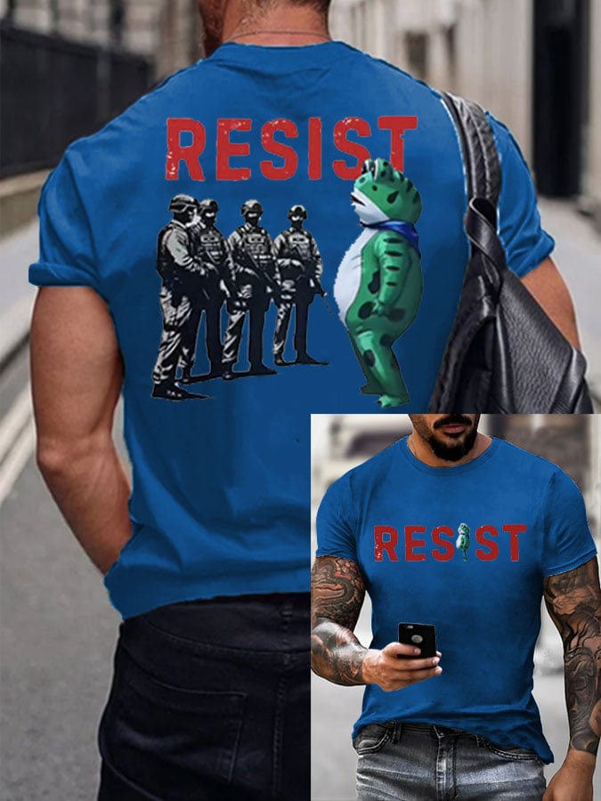 Men's Fdt print short-sleeved T-shirt