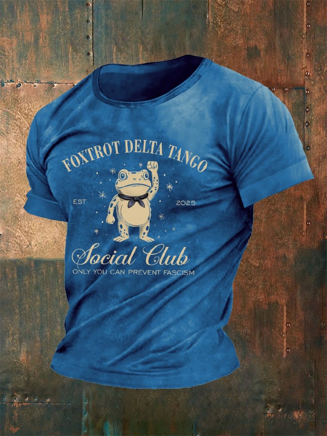 Men's Resist Portland Frog  Print Casual T-Shirt