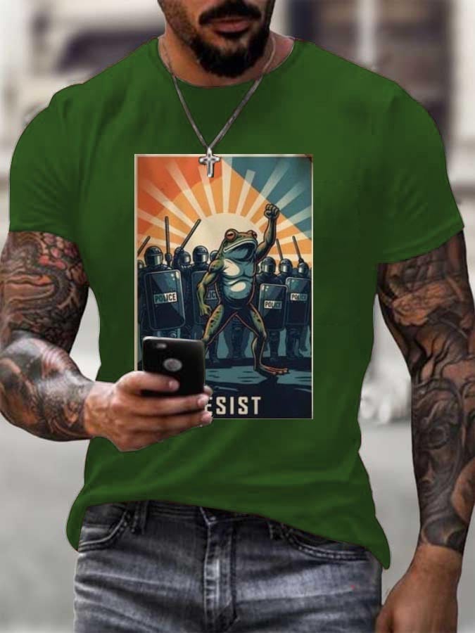 Resist Portland Frog Stand With Frog Digital Protest Shirt