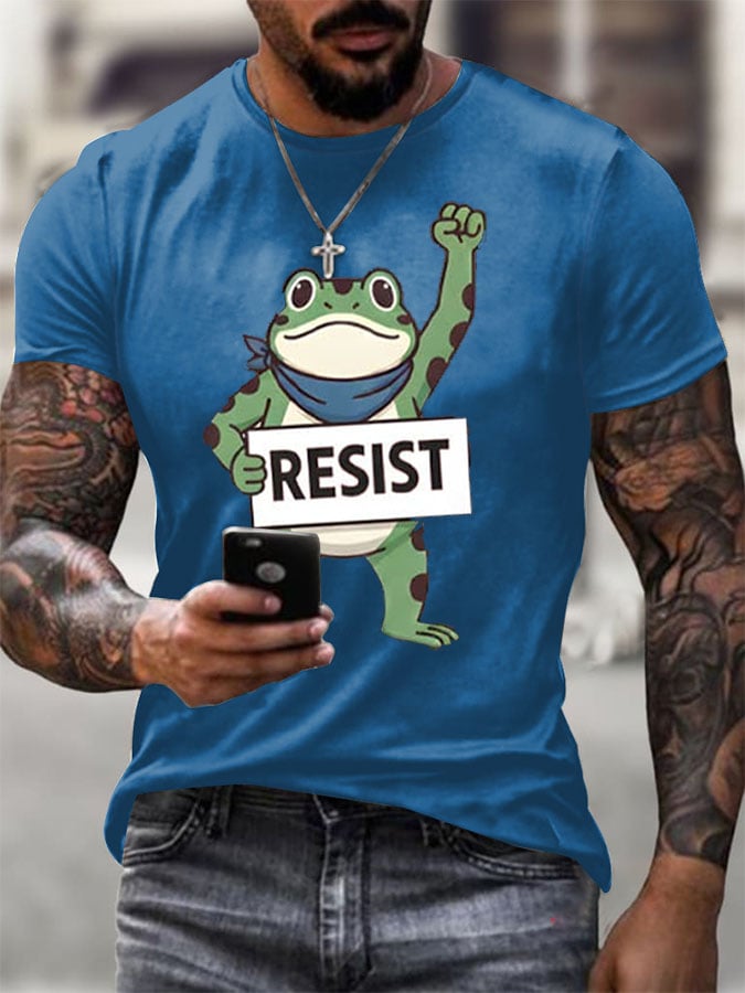 Men's FDT Portland Frog Protest Print T-Shirt