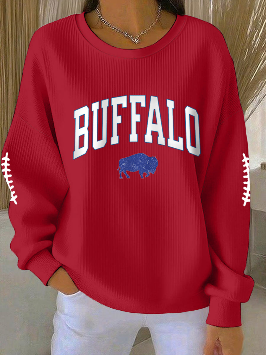 Women's Football Fans Lovers Gameday Casual Sweatshirt