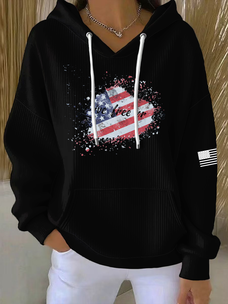 Women's Live Free Or Die Printed Hoodie