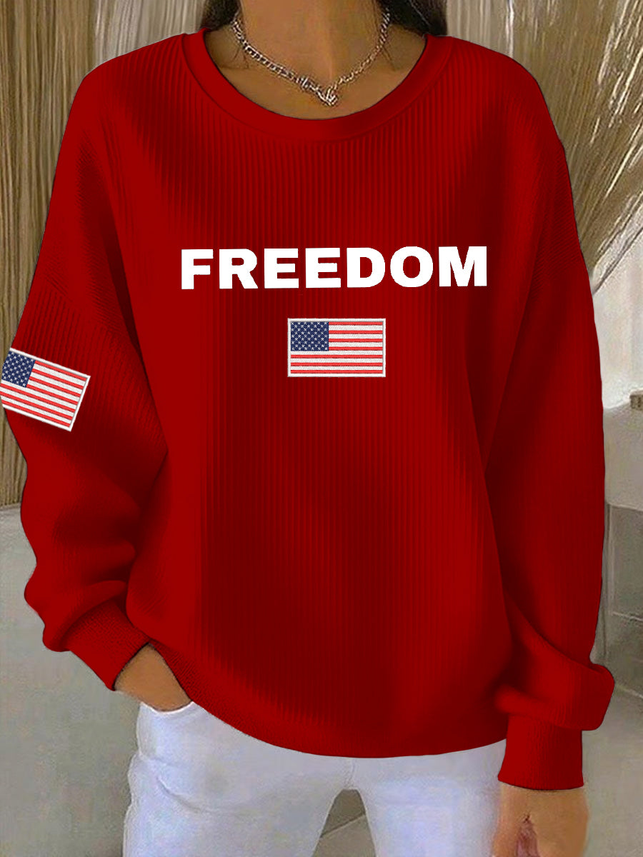 Women's Freedom Is Not Free R.I.P Charlie Kirk  Long Sleeve Sweater