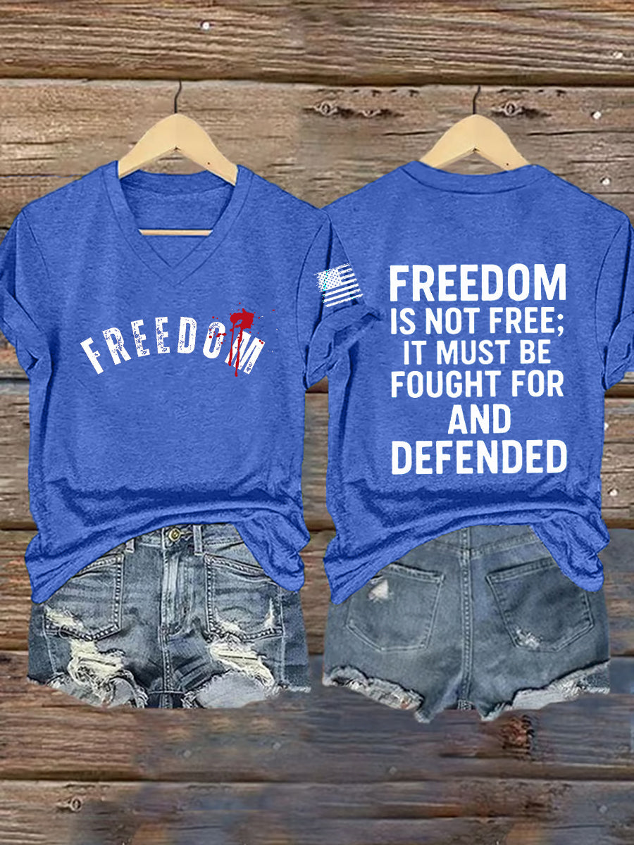 Women's Freedom Is Not Free This is the Turning Point R.I.P Charlie Kirk Short Sleeve T-shirt