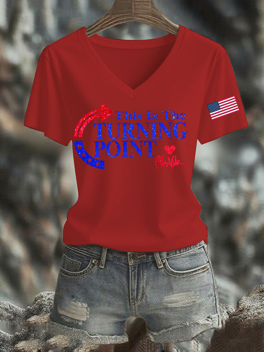 Women's This Is The Turning Point Printed T-shirt