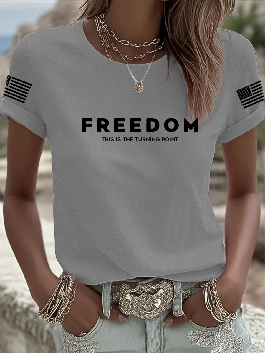 Women's Freedom Is Not Free This is the Turning Point R.I.P Charlie Kirk Short Sleeve T-shirt