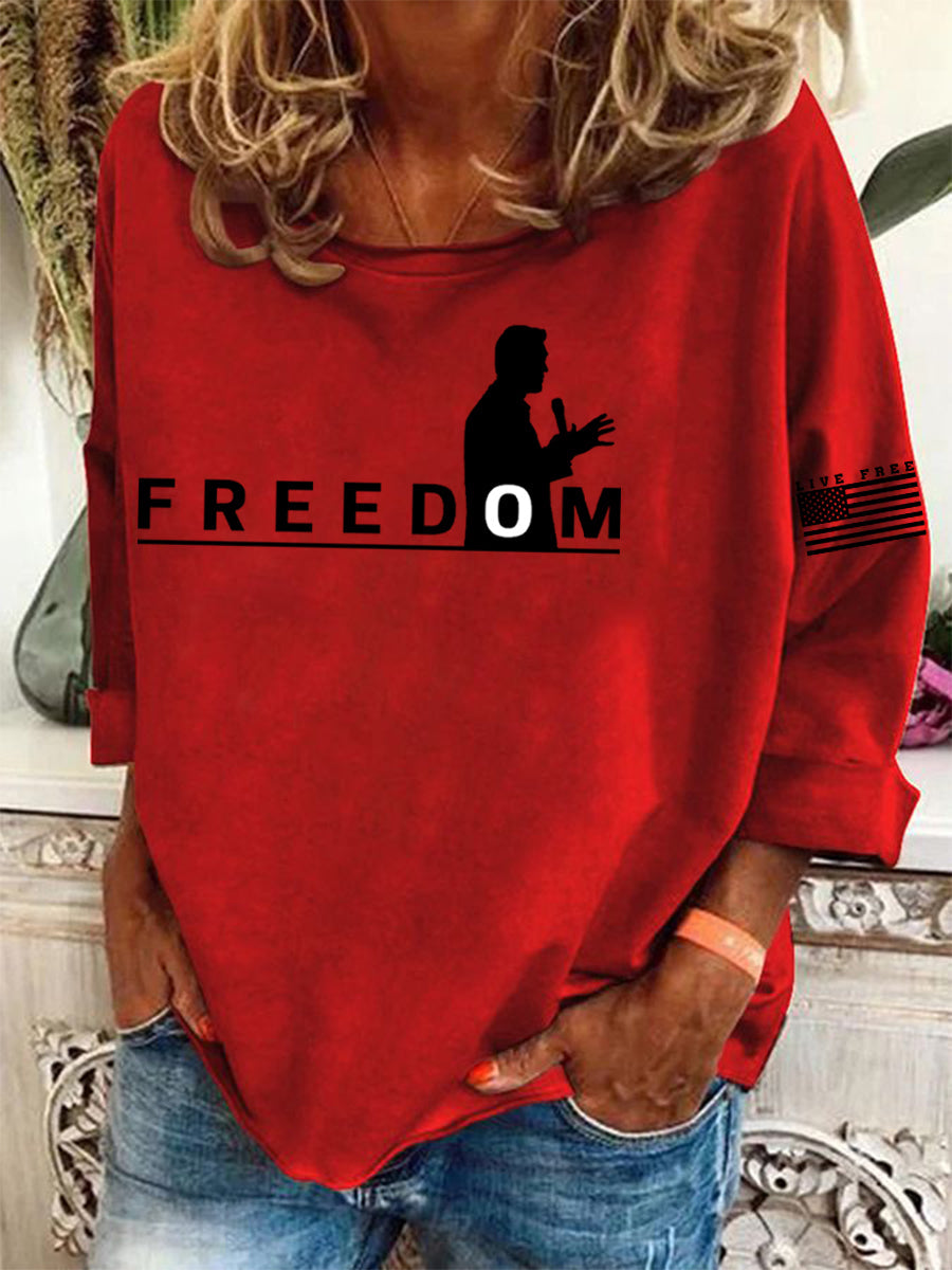 Women's Freedom Live Free Print Sweatshirt