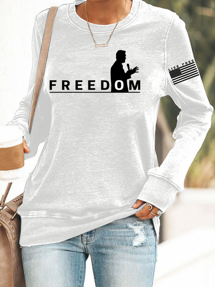 Women's Freedom Live Free Print Sweatshirt