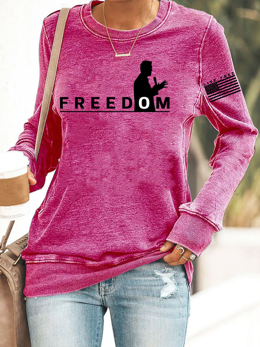 Women's Freedom Live Free Print Sweatshirt