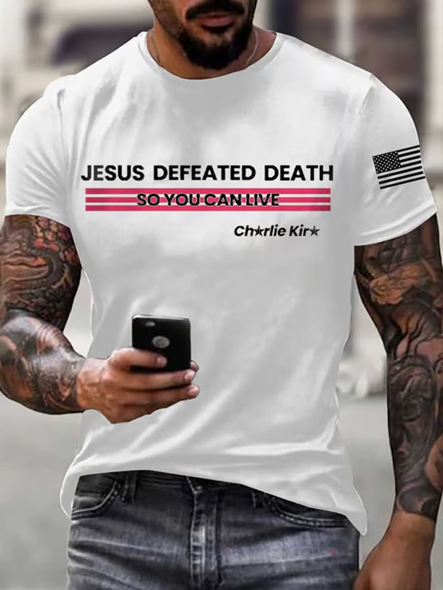 Men's Charlie Kirk Turning Point USA Trump Commemorative T-Shirt