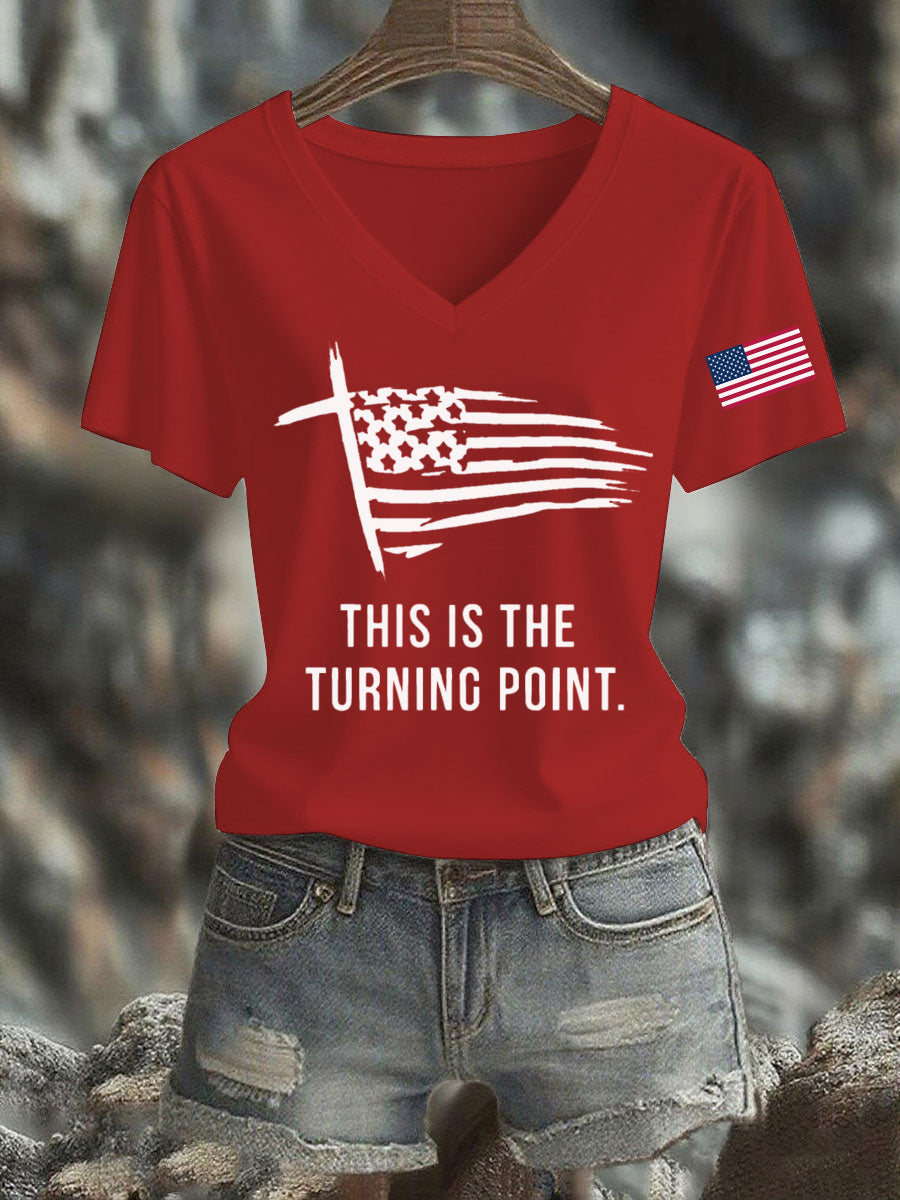 Women's This Is The Turning Point Printed T-shirt