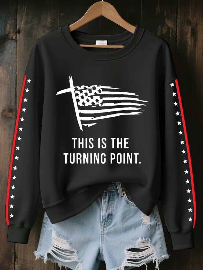 Women's This Is The Turning Point Printed Sweatshirt