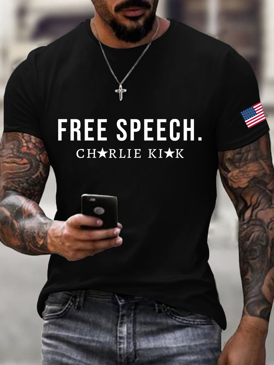 Men's Free Speech Print T-shirt