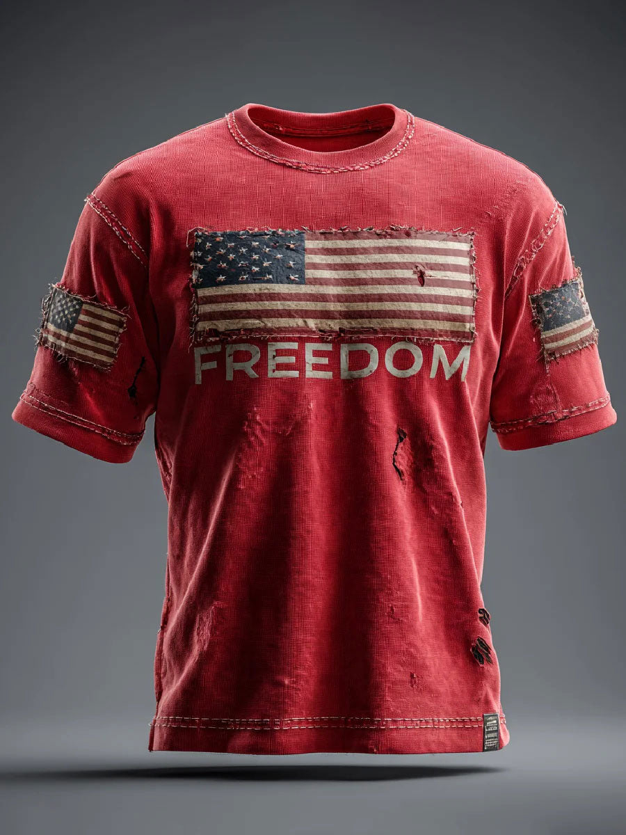 Men's Freedom Printed Casual T-shirt