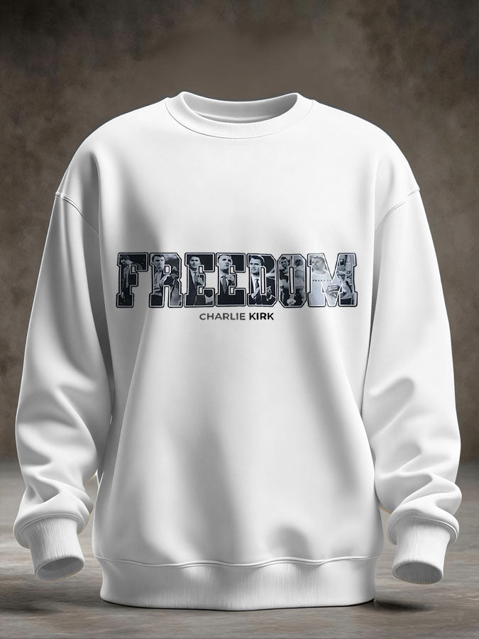 Men's Freedom True Patriot Memorial Printed Sweatshirt