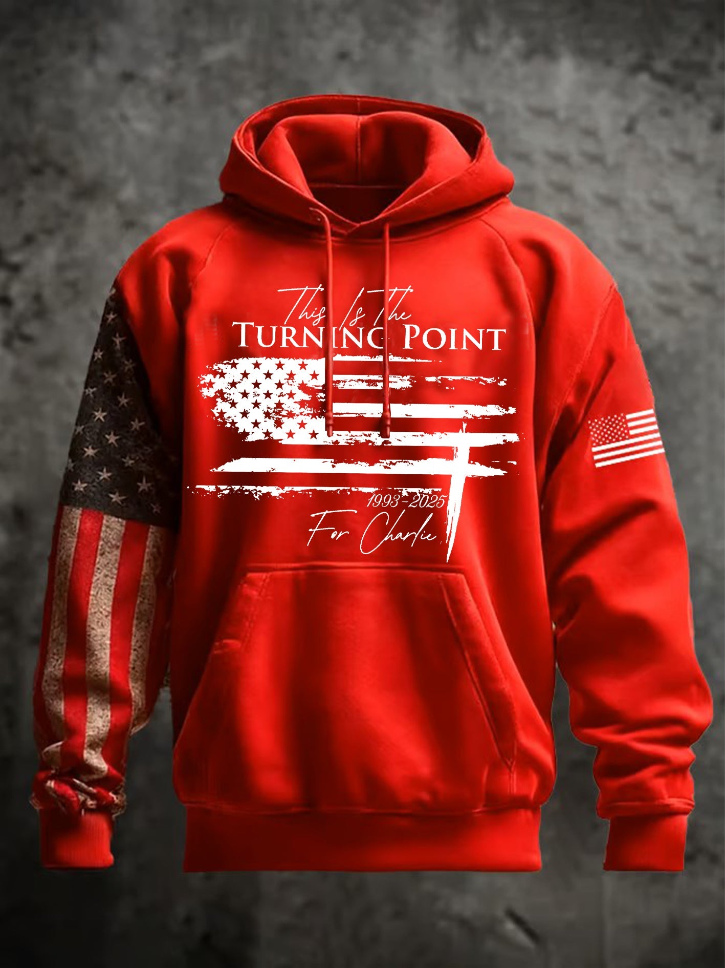 Men's This is the Turning Point Oversized Drop-Shoulder Hoodie with Pockets