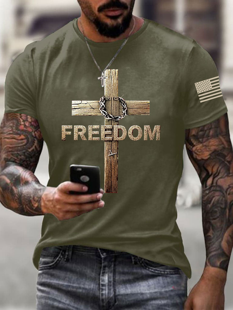 Men's Freedom Cross Short-sleeved T-shirt